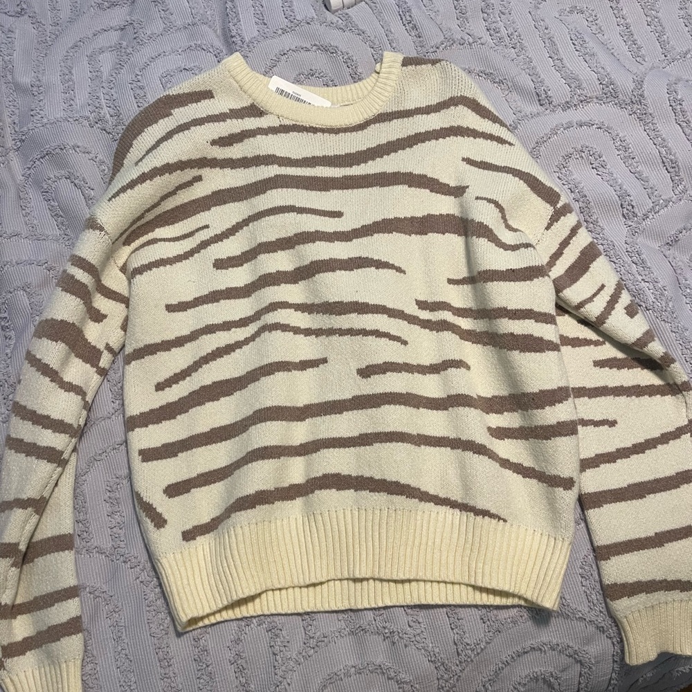 NWT Tiger Striped Sweater